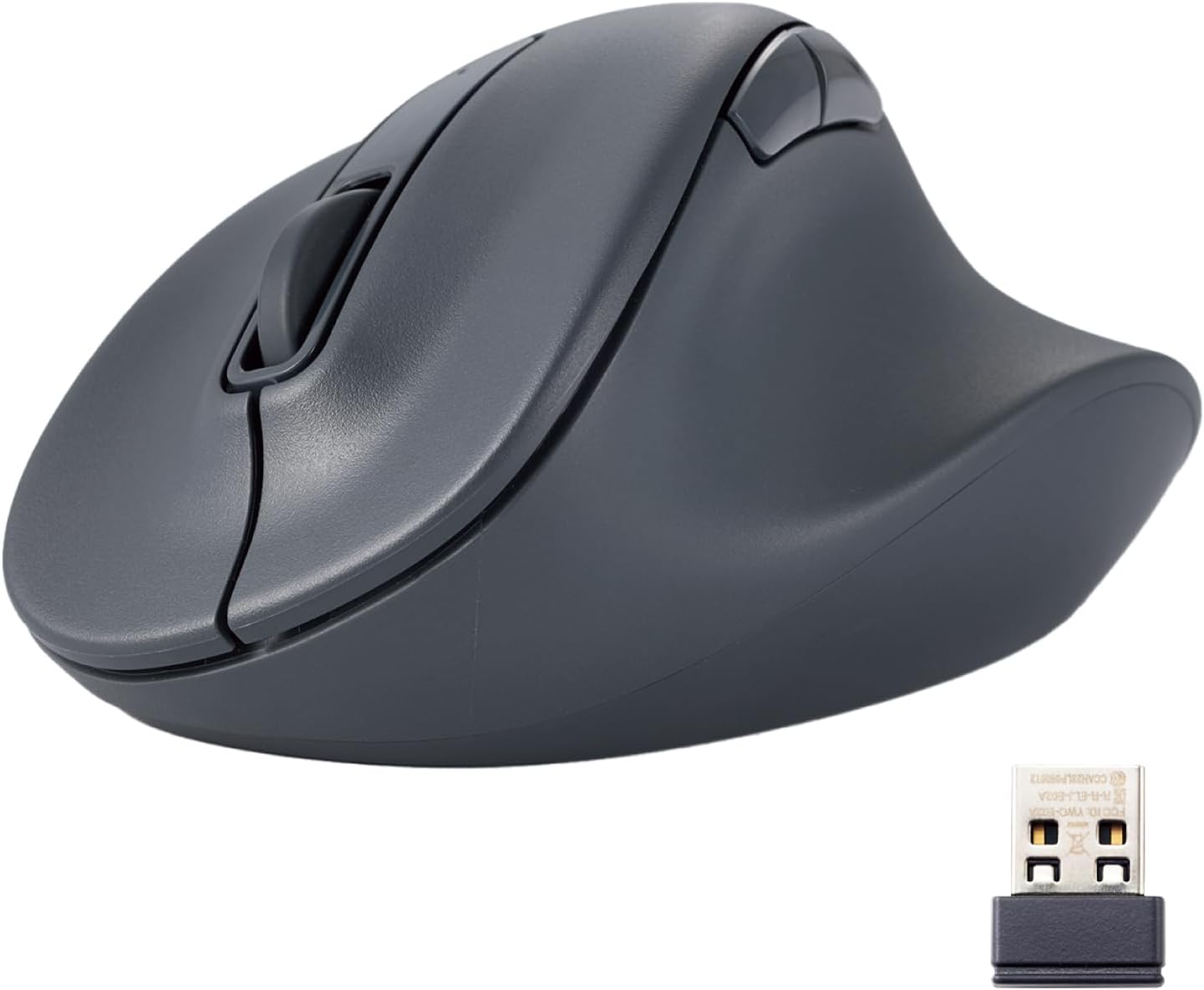 Silent Click 2.4GHz Wireless Mouse, Ergonomic Design, 2000DPI - PC/Mac/Laptop - Black
