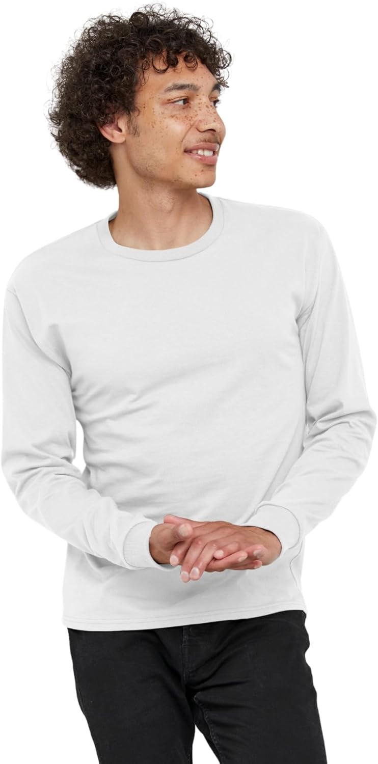 Hanes Men's Essentials Long-Sleeve T-Shirt for Year-Round Comfort