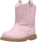 Baby Deer Pink Kids Round Toe Western Boot - Easy On Toddler Boot