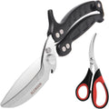Heavy Duty Poultry Shears Kitchen Salad Scissors 2pcs set - Sharp
