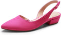 Womens Slingback Kitten Low Block Heels - Elegant Everyday Lift