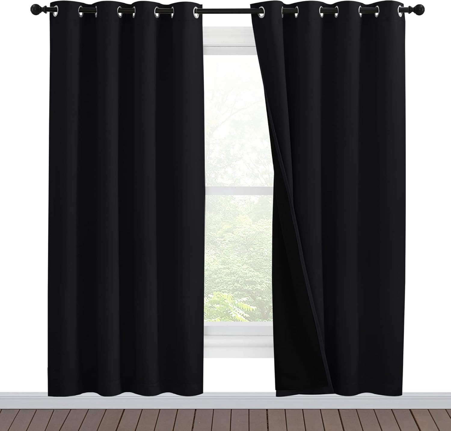 NICETOWN 100% Blackout Window Curtain Panels for Total Darkness