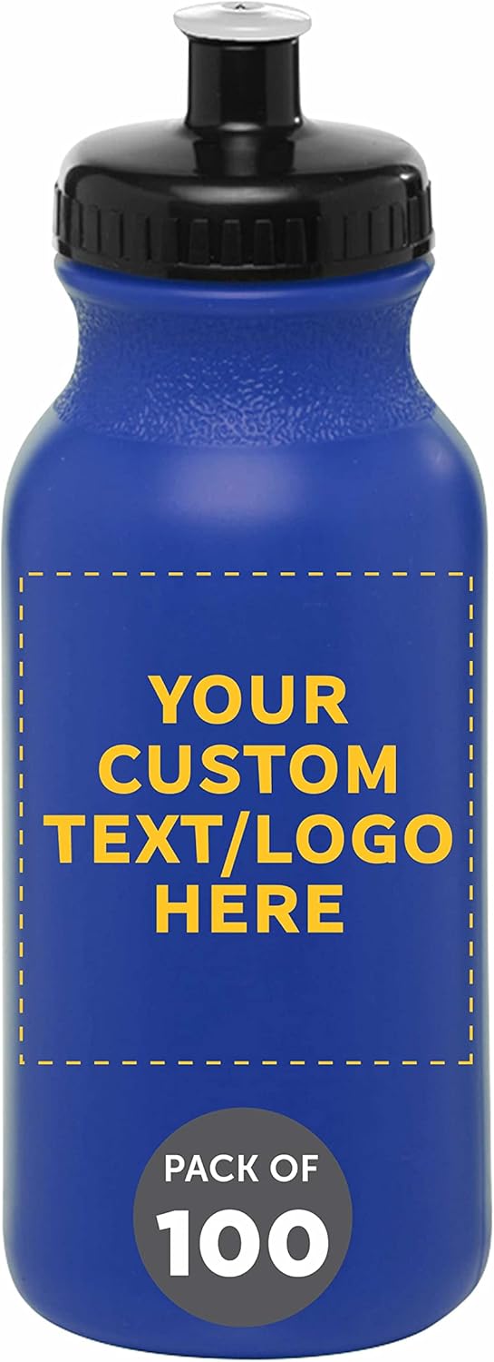 Custom 20 oz. Water Bottles with Push Cap - Perfect for Outdoor Sports