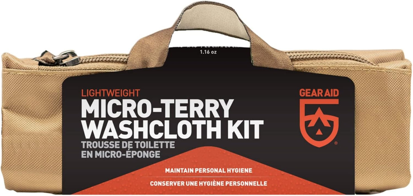 Travel-Friendly Micro-Terry Washcloth Kit by GEAR AID