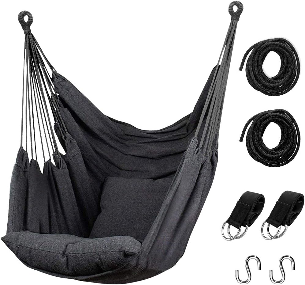 300 lbs Max Weight Hammock Swing, Durable & Versatile - Dark Gray