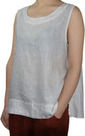 IXIMO Women's 100% Linen Sleeveless Tank Top - Lightweight Summer