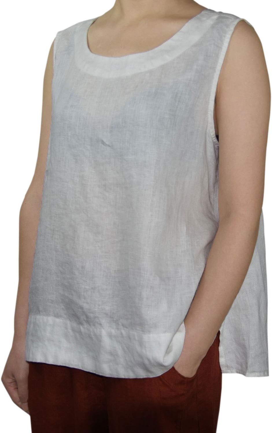 IXIMO Women's Linen Sleeveless Tank Tops for Summer Style