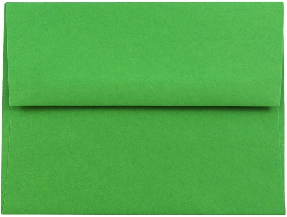 JAM PAPER A2 Colored Invitation Envelopes - Green Recycled Bulk