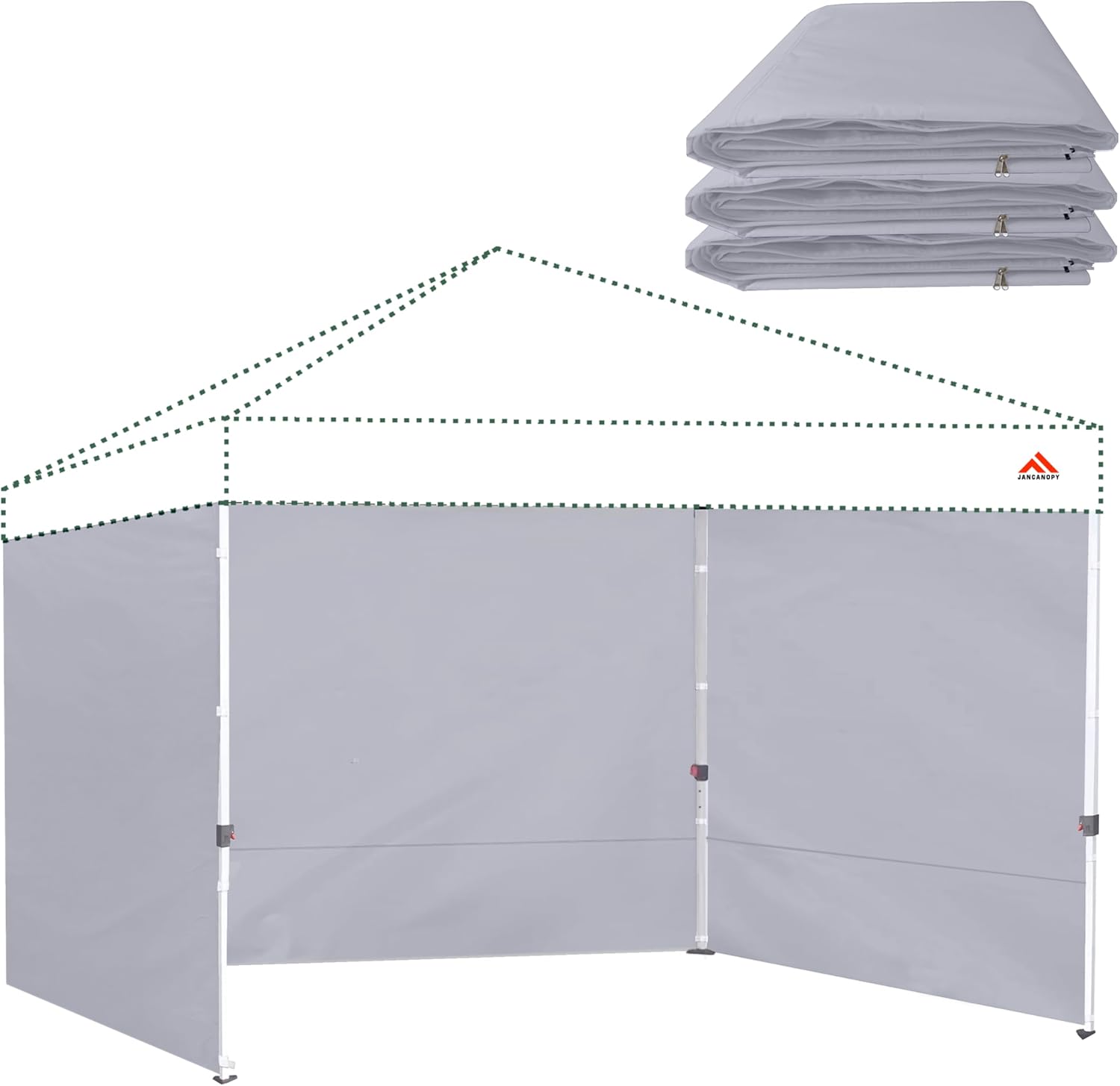 Canopy Tent Gazebo Sidewalls for 10x10 Pop Up Canopy - Light Grey