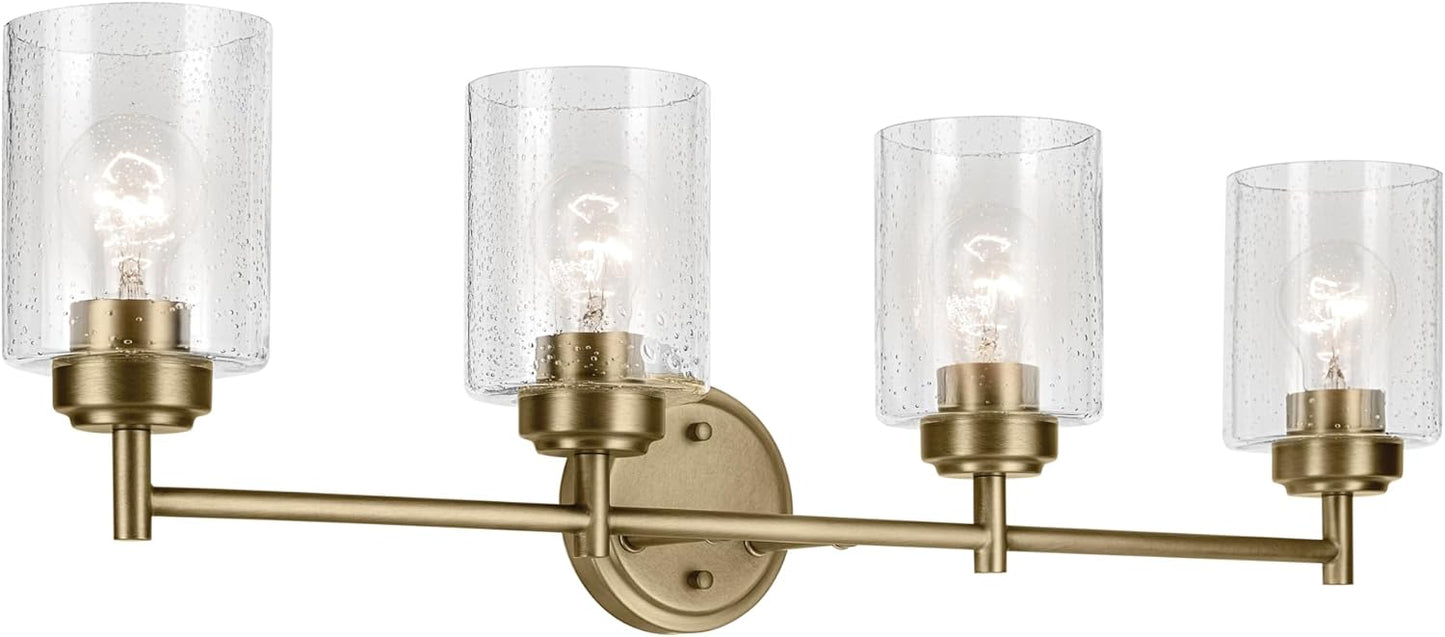 KICHLER Winslow 30in 4-Light Vanity Light for Luxe Industrial Style