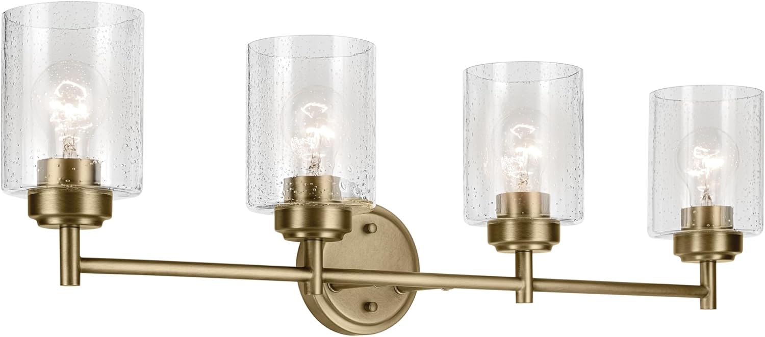 KICHLER Winslow 30in 4-Light Vanity Light for Luxe Industrial Style