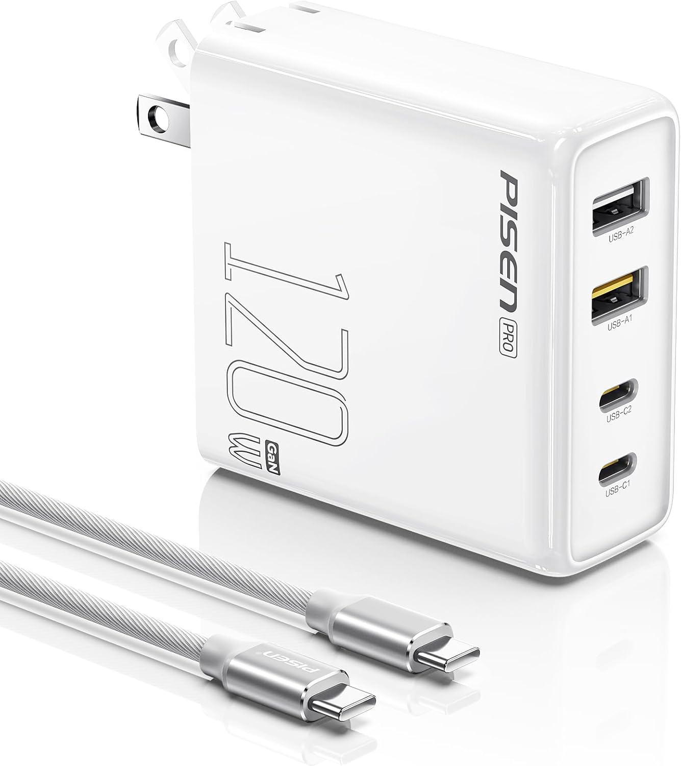 PISEN 120W USB C Charger - Fast Charging for All Devices