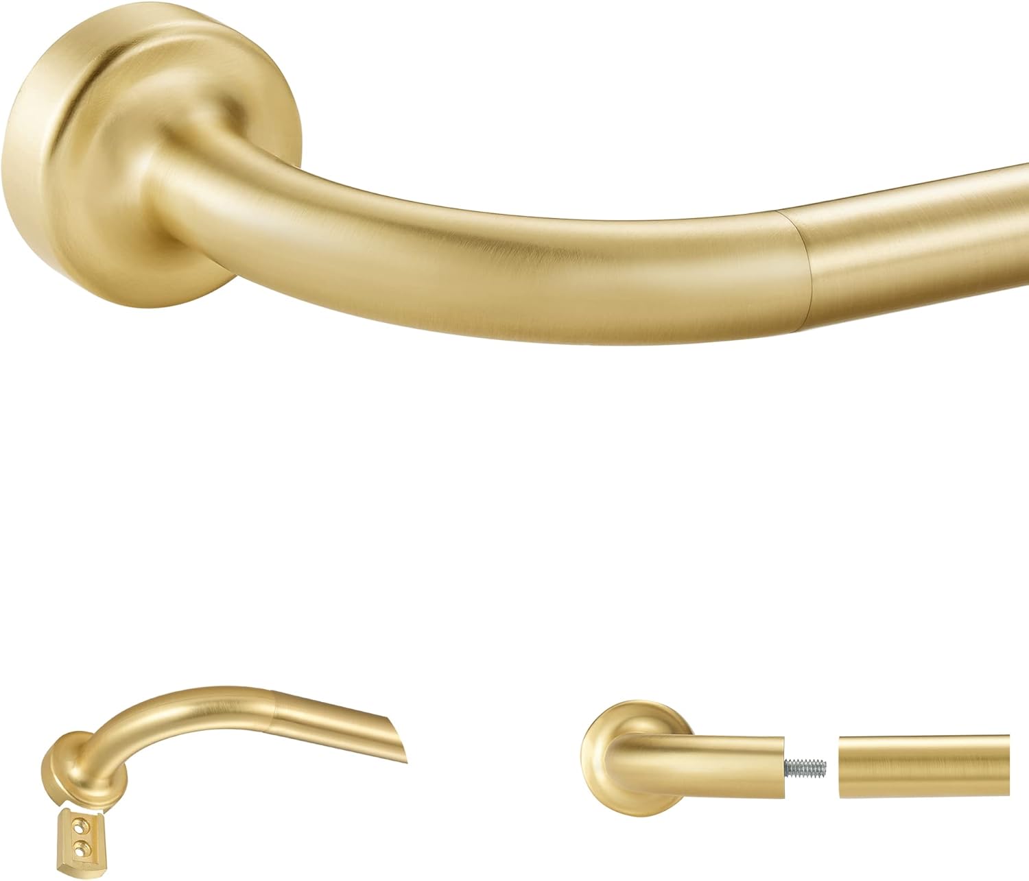 Brass Disc Curtain Rods for Adjustable Room Darkening Curtains