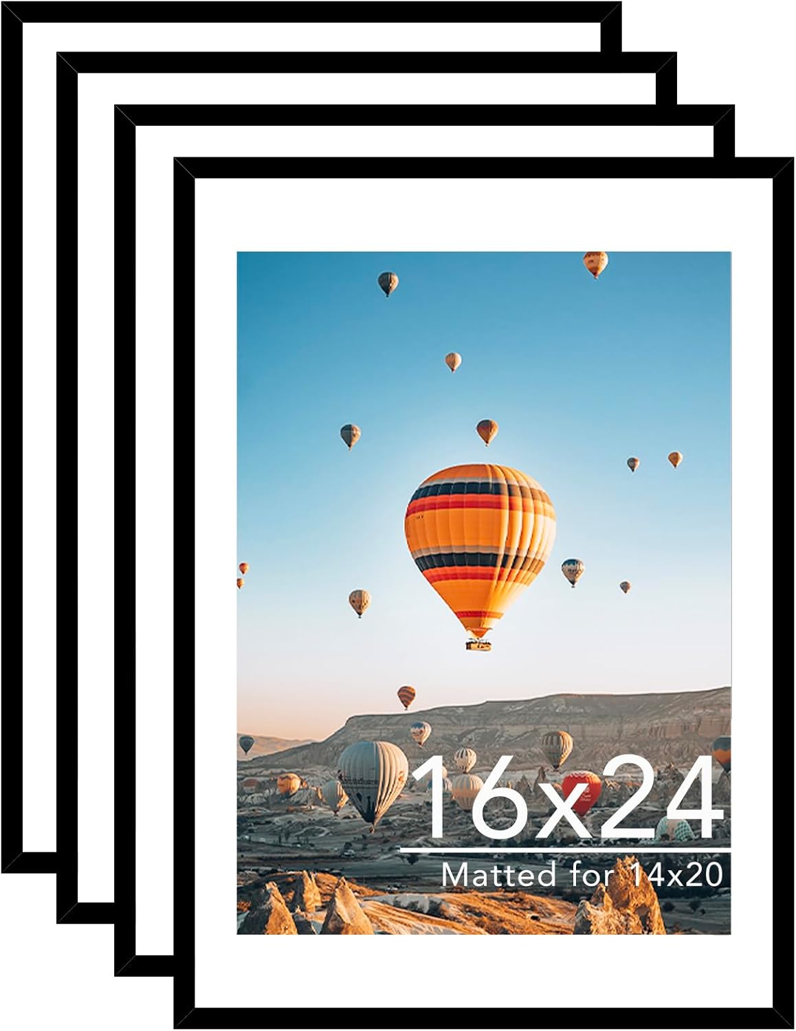 16x24 Picture Frame with Mat for Posters and Canvas Prints