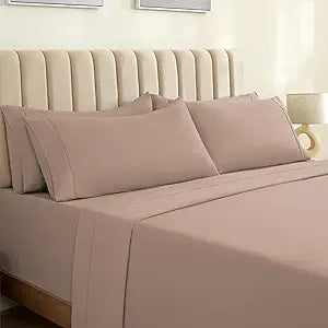 LuxClub 7 PC Split King Sheet Set for Ultimate Comfort