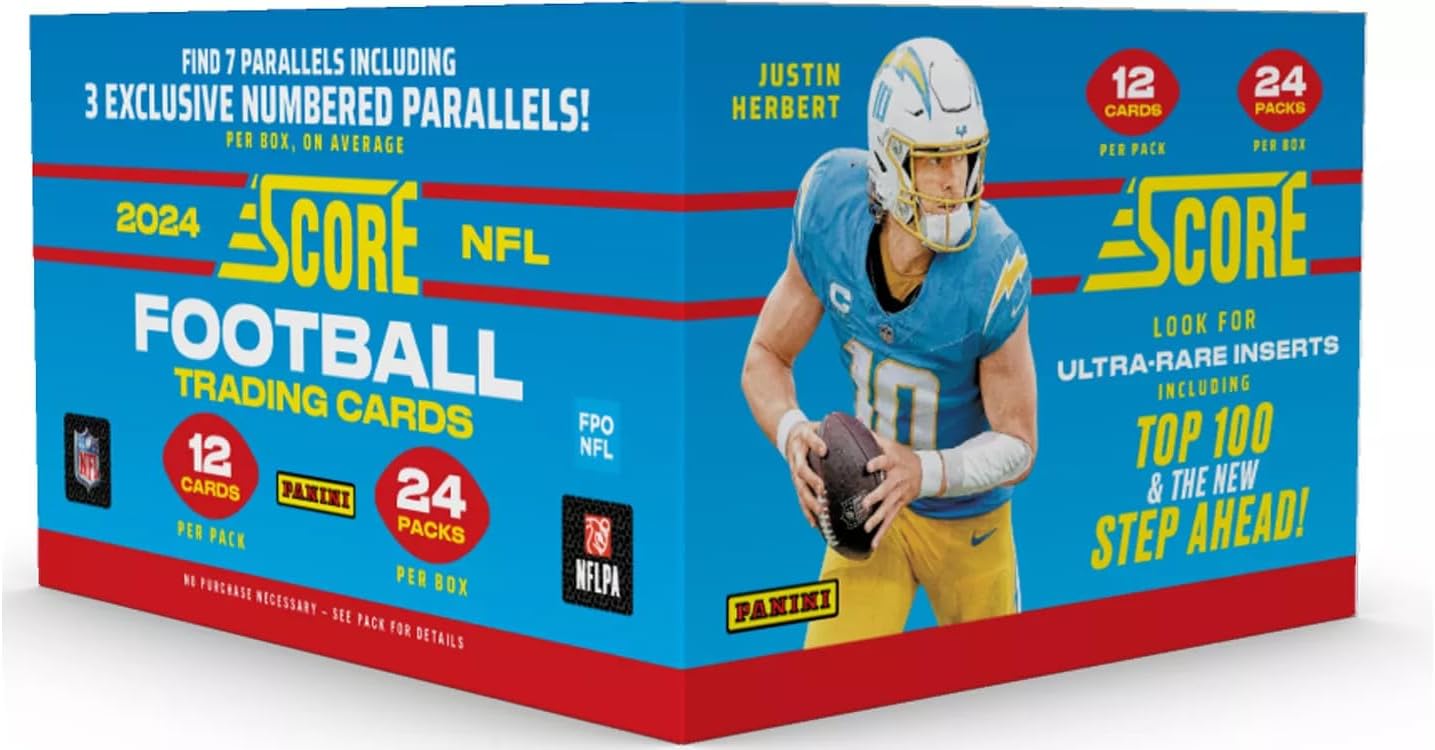 2024 Panini Score Football Trading Card Retail Box with 24 Packs