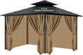 Gazebo Universal Replacement Privacy Curtains 10ftx10ft - 4-Panel