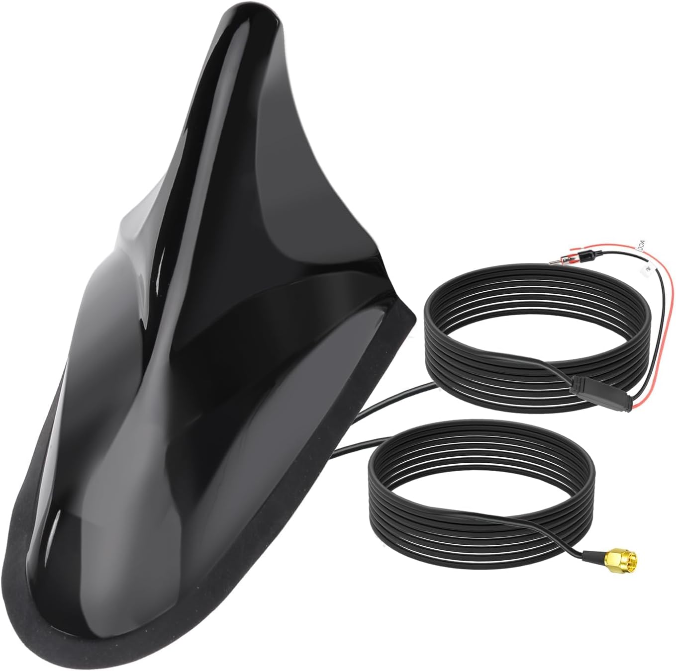 Eightwood Shark Fin Amplified Car Radio Antenna for Vehicles