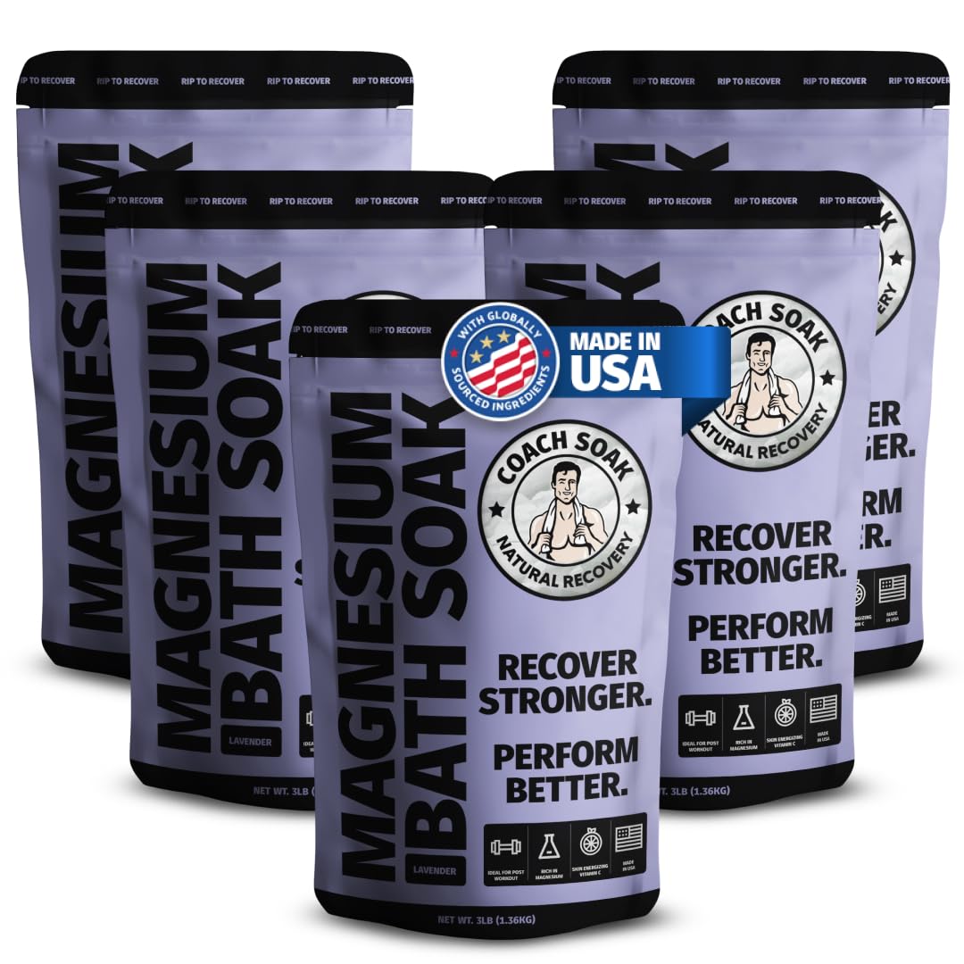 Coach Soak Recovery Bath Soak - Pure Magnesium Flakes for Relaxation