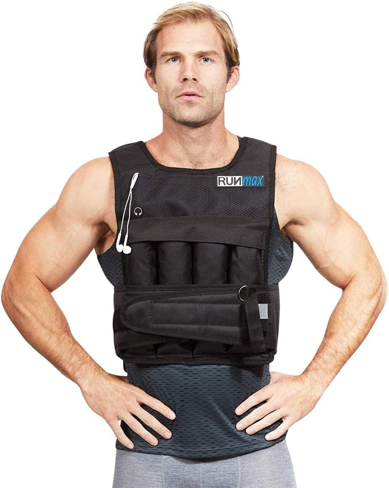 RUNmax Adjustable Weighted Vest for Men and Women - 20LBS to 150LBS