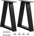 16 Inch Trapezoid Metal Bench & Coffee Table Legs - Compact Industrial