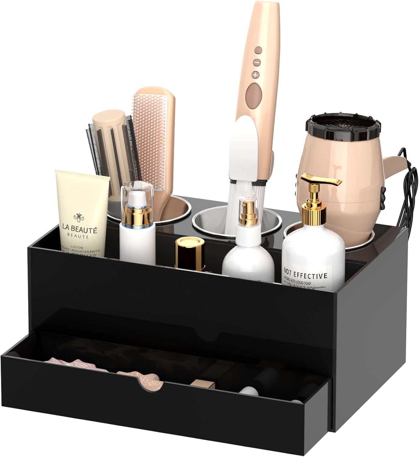 NIUBEE Hair Tool Organizer - Stylish Storage for Your Vanity