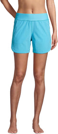 Womens 5ft Quick Dry Elastic Waist Board Shorts - Modest Swim Cover-up