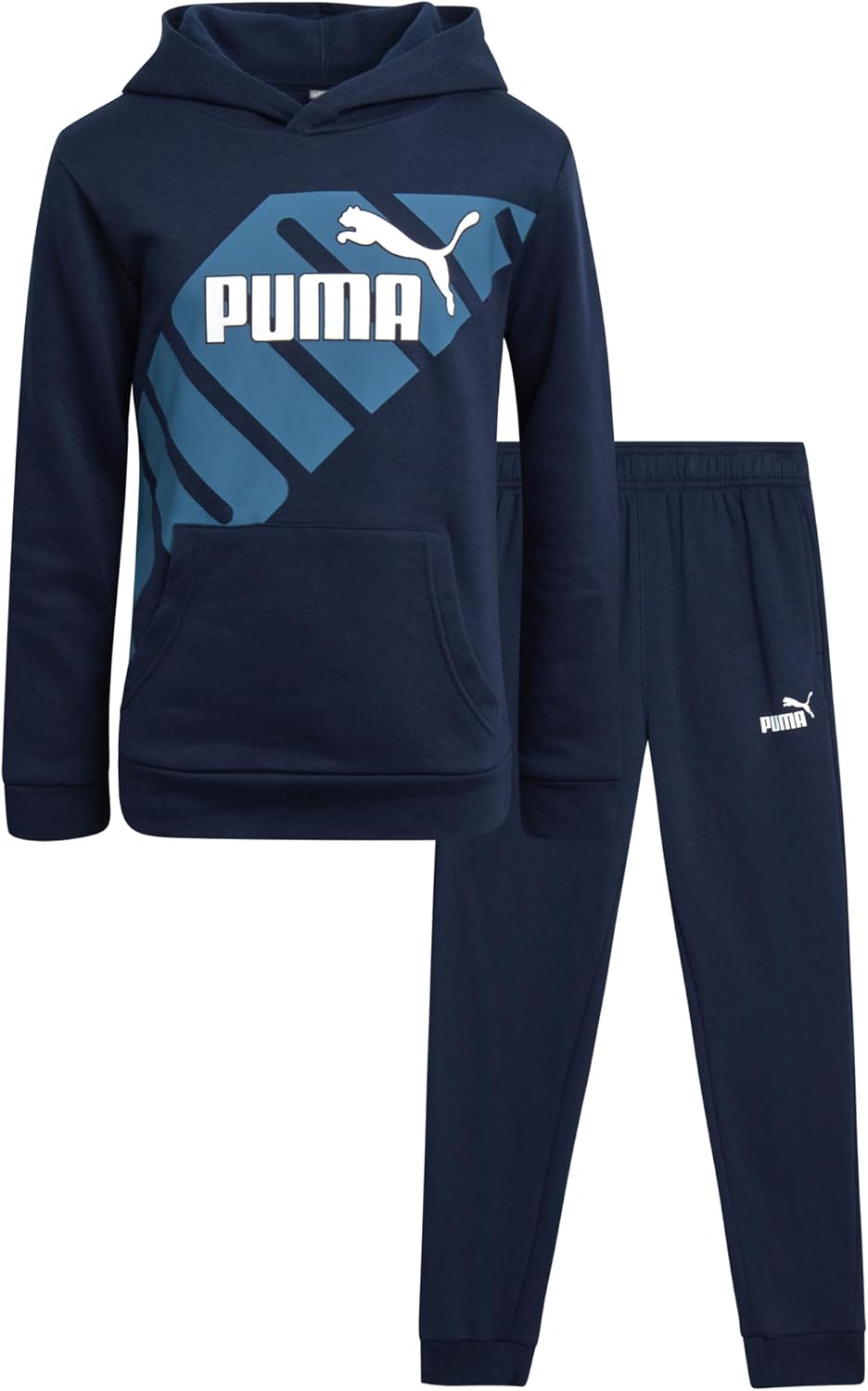 PUMA Boys' Jogger Set - Active Fleece Hoodie and Sweatpants