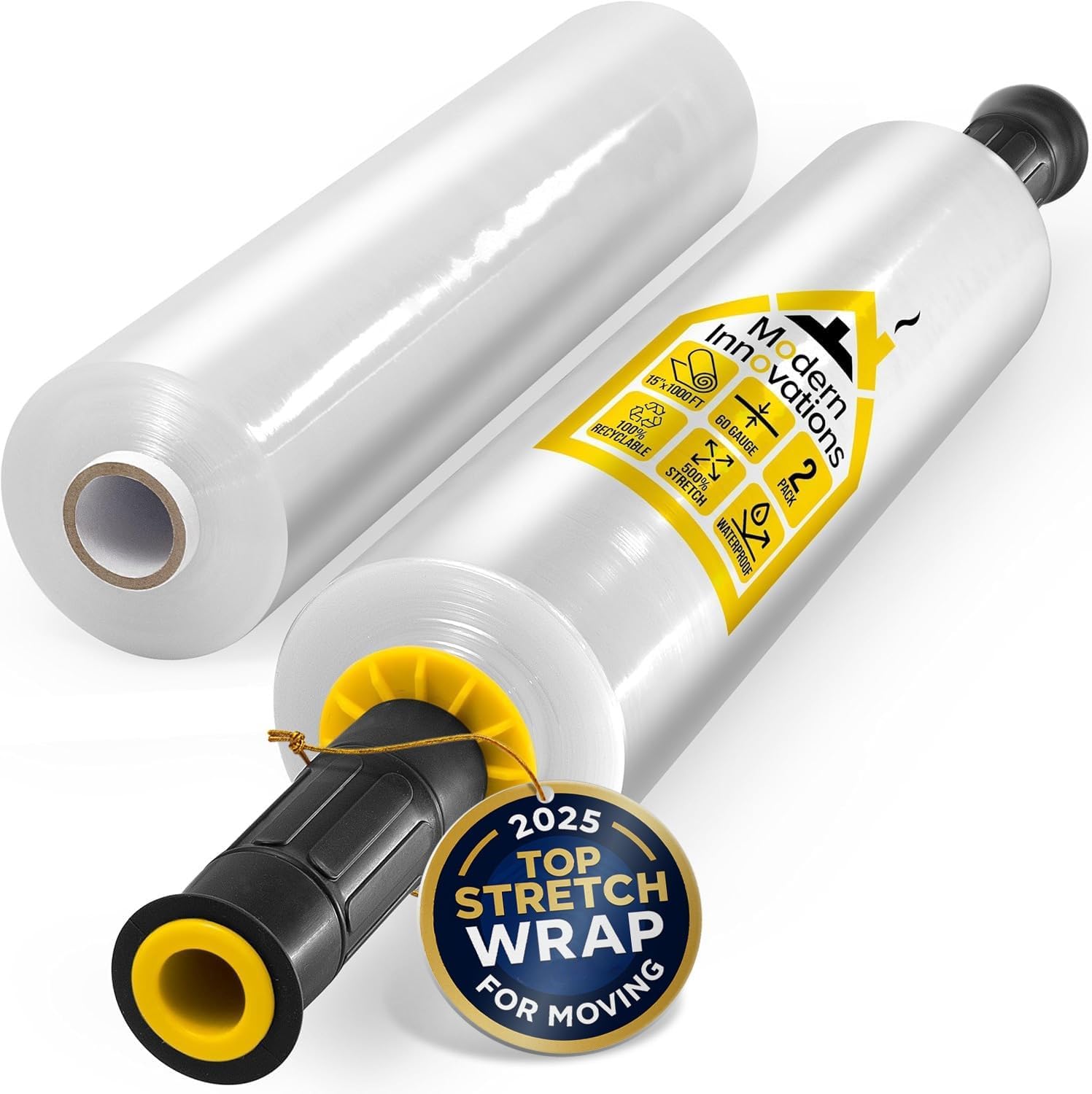 Heavy Duty 15 Inch Clear Stretch Wrap Roll for Packing Supplies