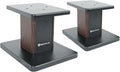 Rockville RHT8D Desktop Speaker Stands - Stable Dark Wood Stands
