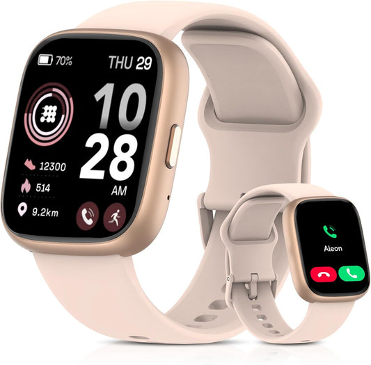 Bluetooth Smart Watch: HD Touch Screen, 100+ Sports Modes, IP68 Waterproof