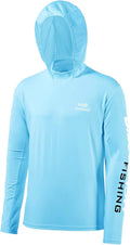 Mens UPF 50+ Sun Protection Long Sleeve Performance Hoodie - Cooling
