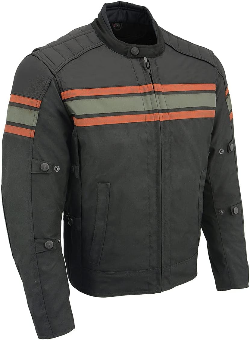 Milwaukee Leather MPM1793 Black Armored Mesh Motorcycle Jacket