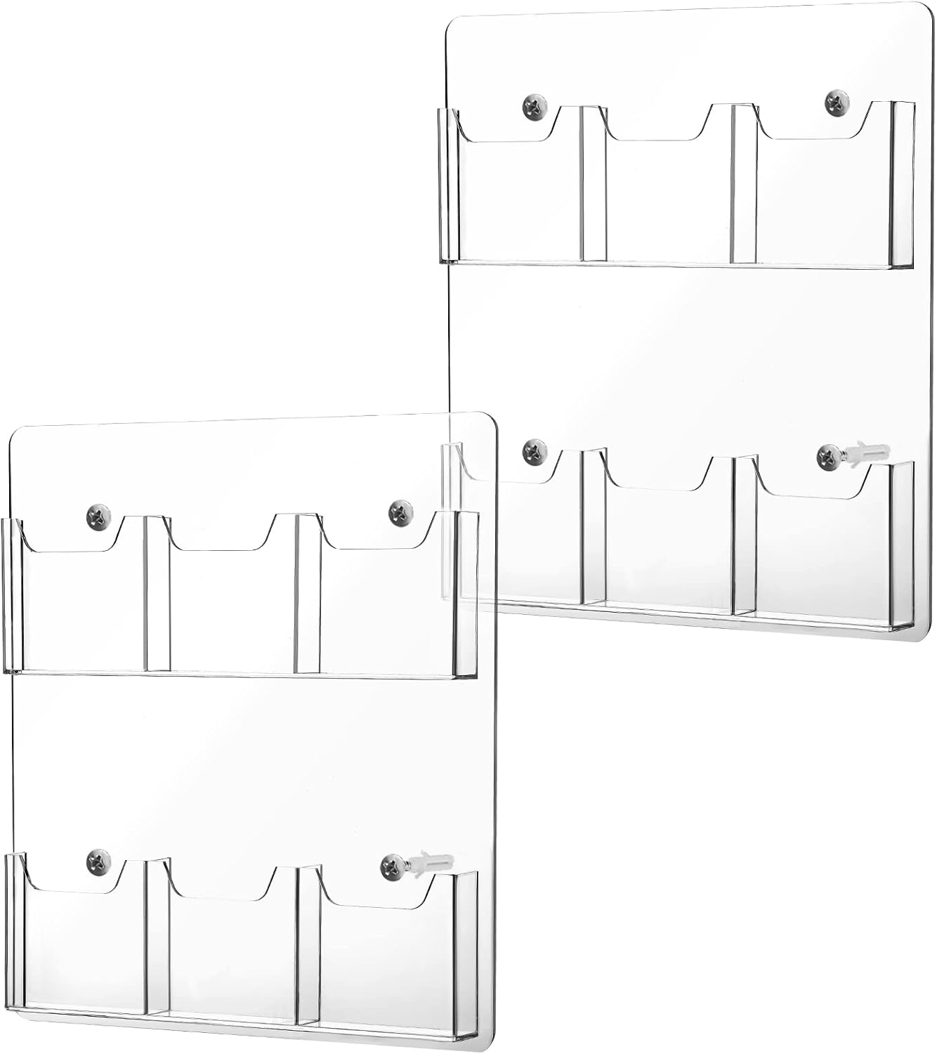 Acrylic Brochure Holder Wall Mount for Clear Literature Display