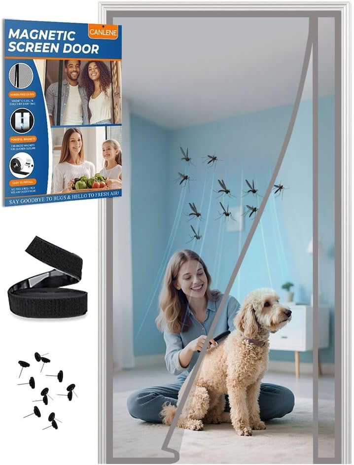 Magnetic Screen Door for Left Right Side Opening Easy Install