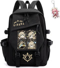 Genshin Impact Backpack Black-Kirara - 16.5in Kawaii Rucksack