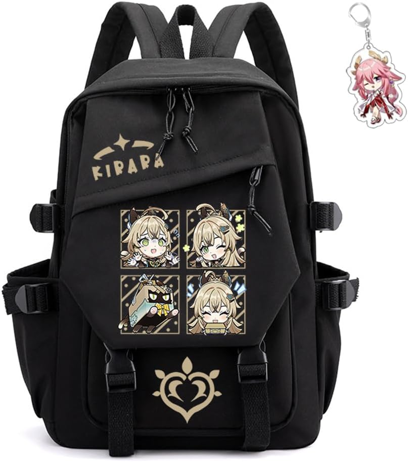 Genshin Impact Backpack Unisex Rucksack with Kawaii Design