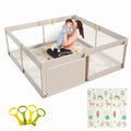 Mloong Baby Playpen with Mat 59x59 in Extra Large Play Yard - Safe