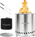 9.5 x 8.6 in Tabletop Fire Pit - Portable Smokeless Firepit