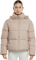 Women's Cropped Puffer Jacket - Warm, Water-Repellent Cropped Coat