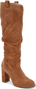 Juliet Holy Knee High Boots Chunky Block Heel Wide Calf - Classic Fit