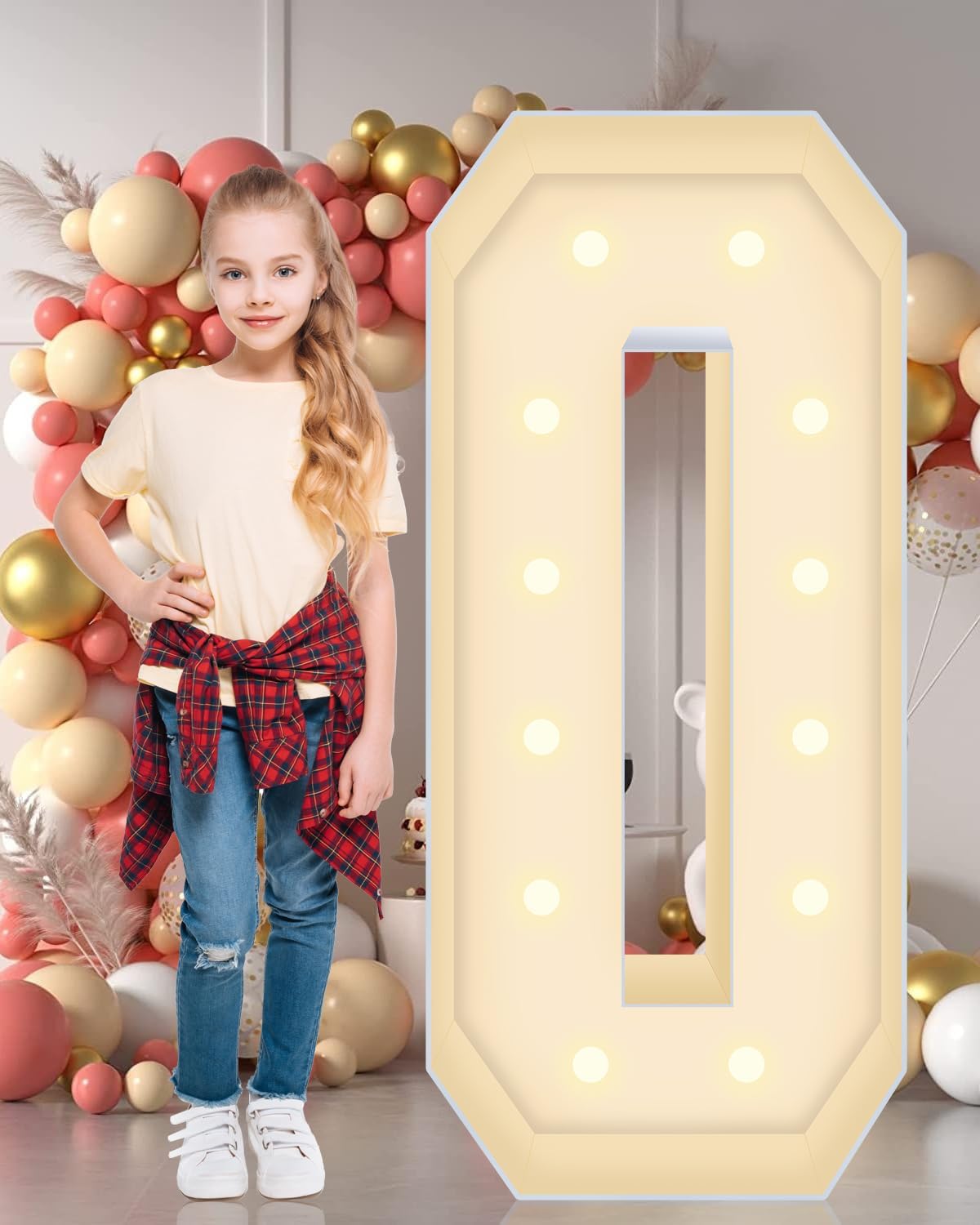 4ft Light Up Marquee Letters O Sign for Celebrations and Events