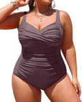 Yonique Women Plus Size One Piece Swimsuit - Tummy Control Twist Front