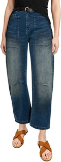 EVALESS Womens Baggy Barrel Jeans High Waisted Wide Leg - Relaxed