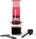 AeroPress Clear Red Coffee Press - Fast, Portable 3-in-1 Brewer