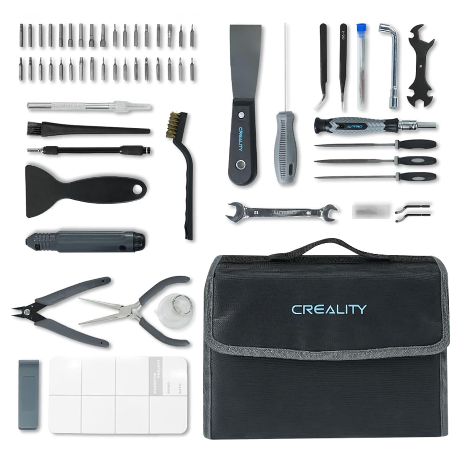 Creality 3D Printer Tools Kit - 74 Essential Pieces for Printing