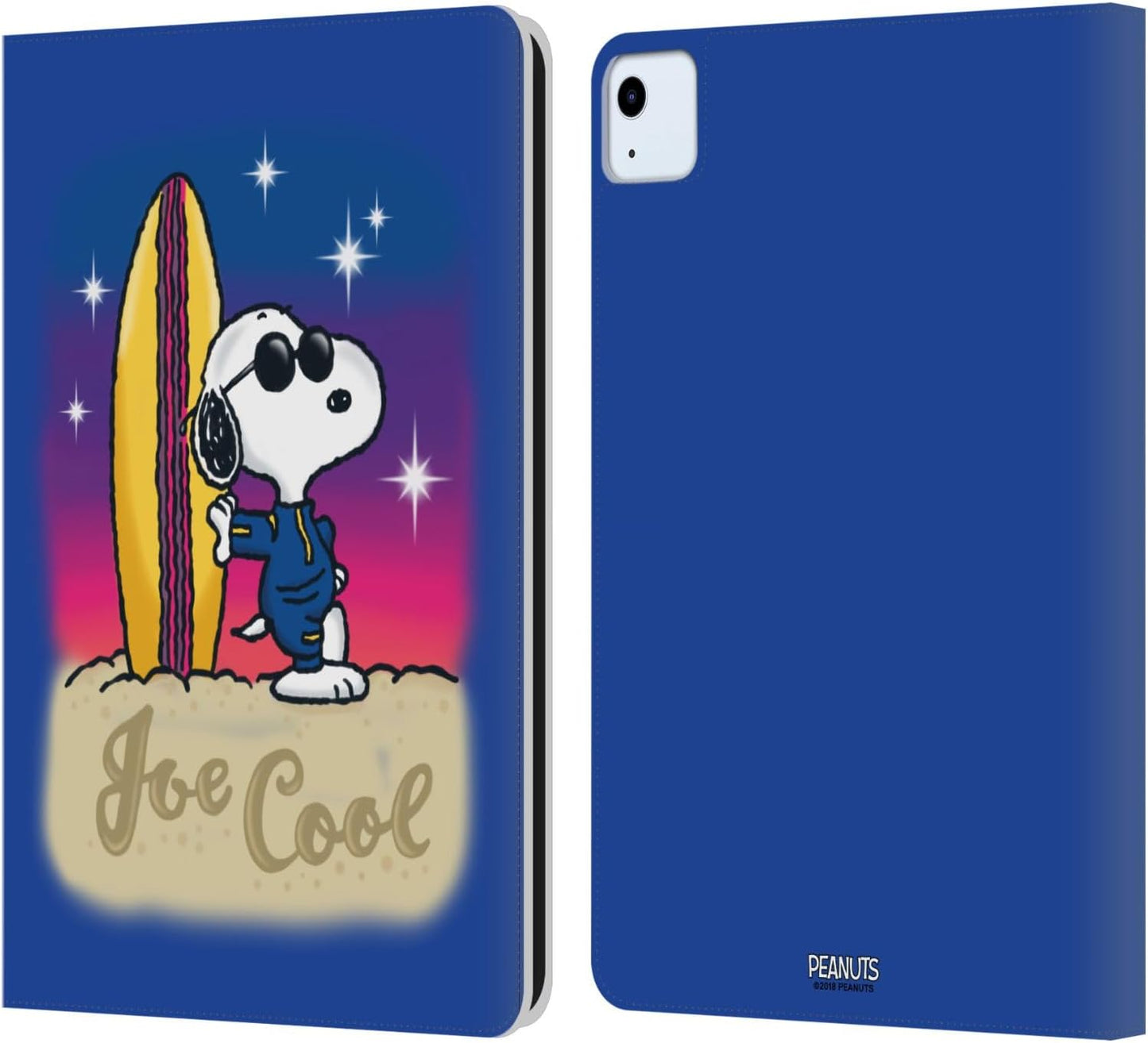 Peanuts Joe Cool Surf Snoopy Leather Wallet Case for iPad Air