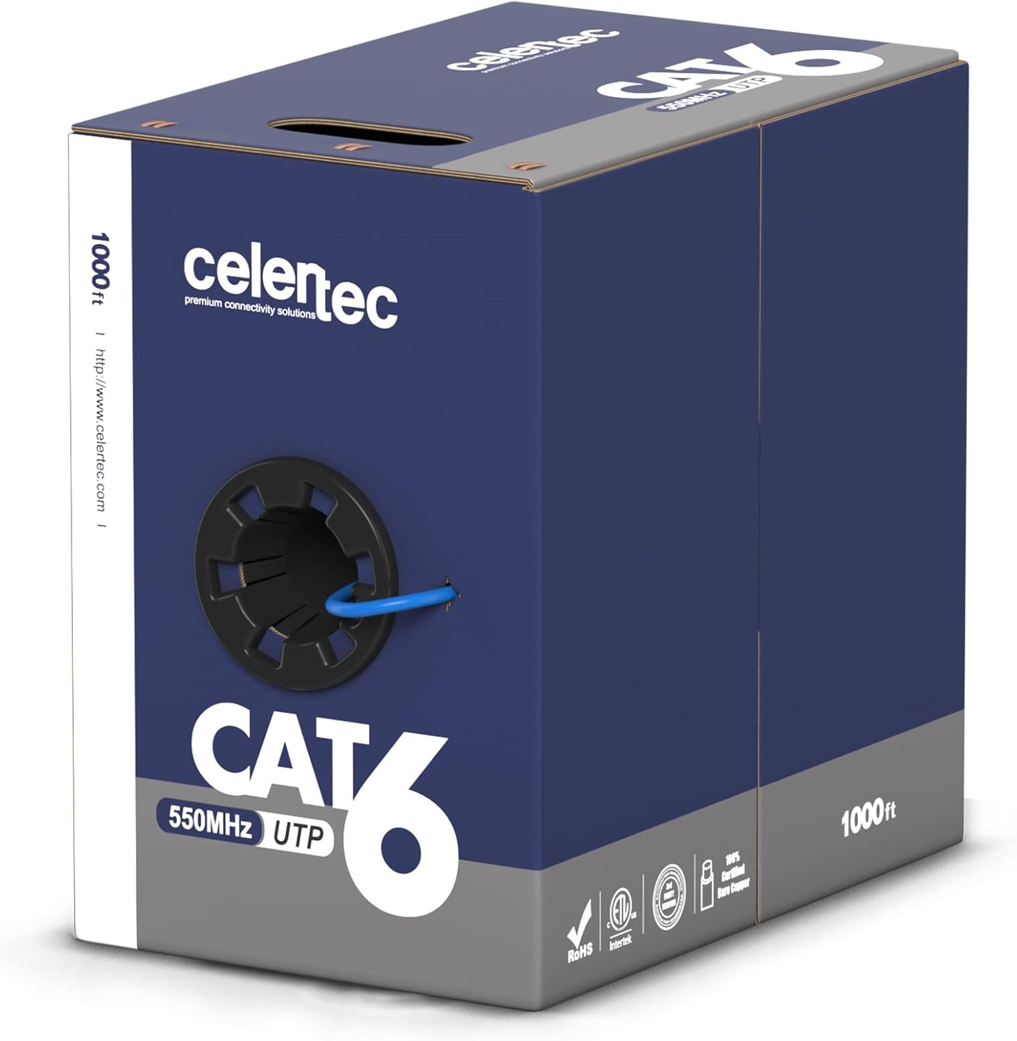 CAT6 Ethernet Cable 1000ft Solid Copper for High Speed Networks