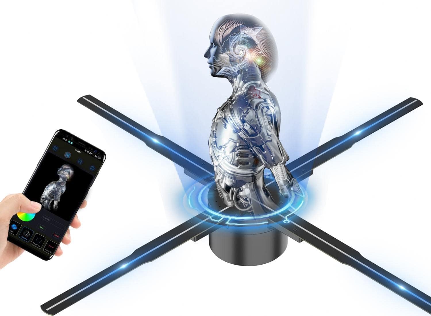 High-Def Hologram Fan: 3D 1080P Resolution, 576 HD LEDs, SMART Features