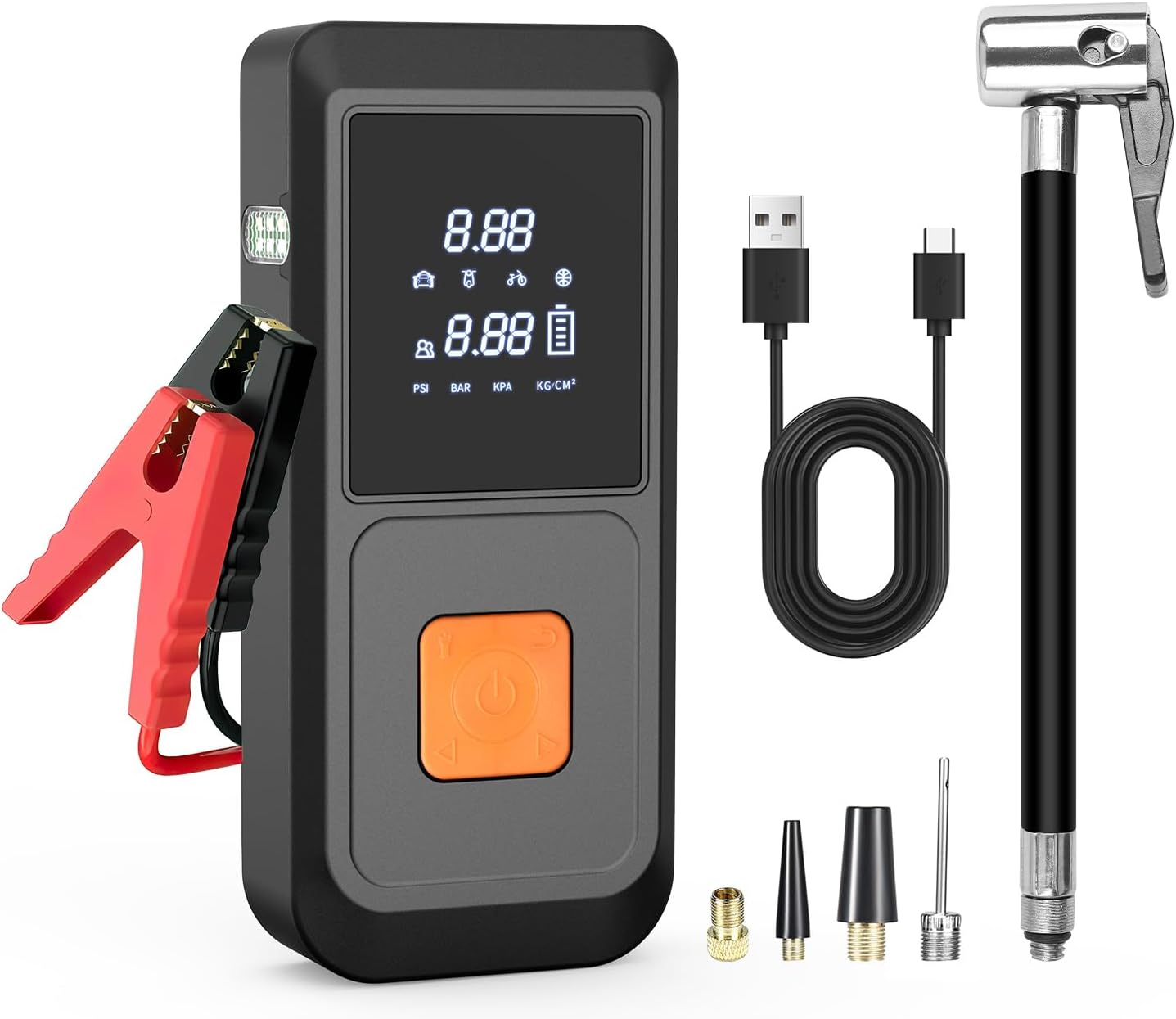 Portable Jump Starter with Tire Inflator - On-The-Go Power